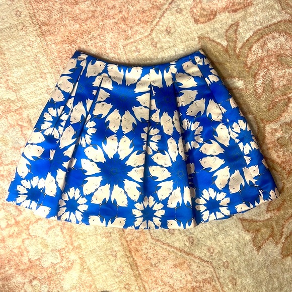 Alice and Olivia Floral Pleated Aline Skirt - Picture 1 of 8